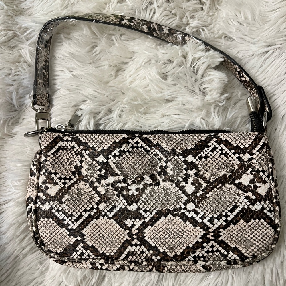Snakeskin shoulder purse